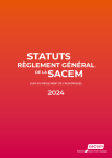 Statuts et Règlement general 2024 Sacem